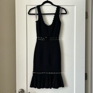 Herve Leger Anais Bandage Dress Black Sz XS $1550